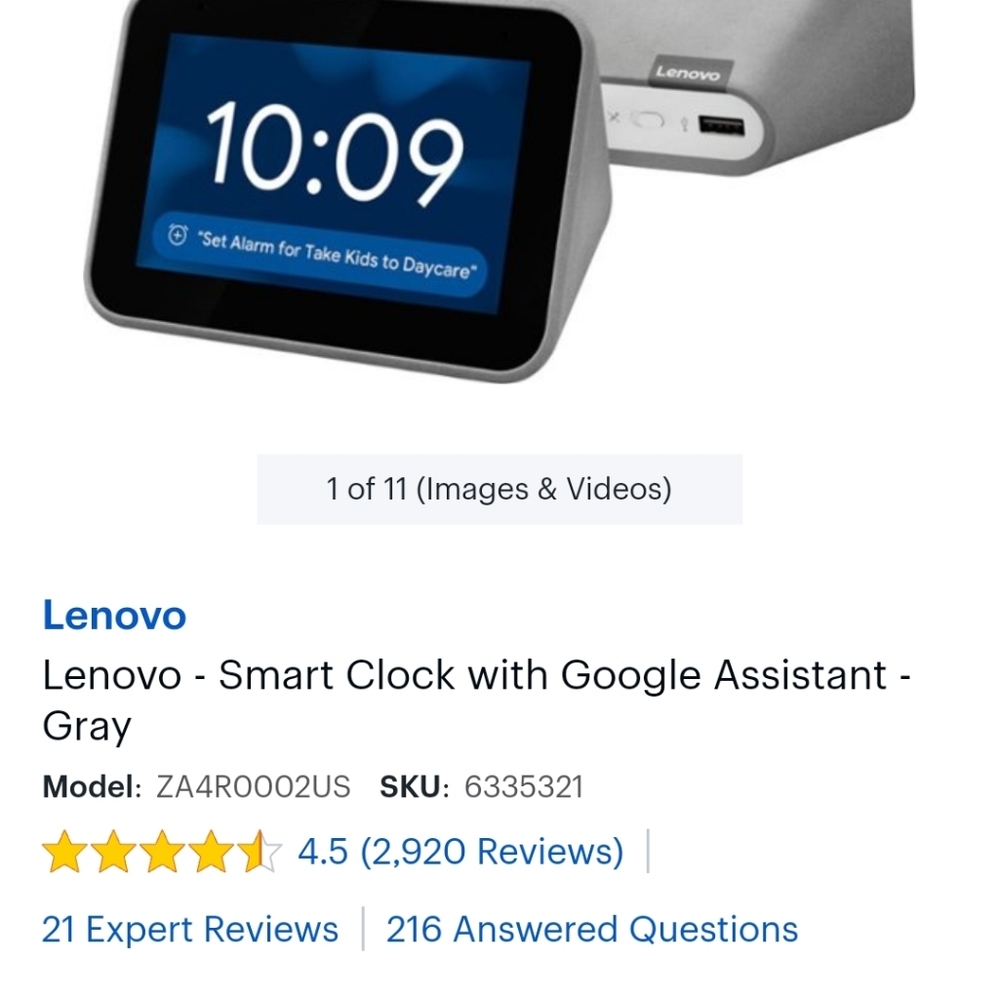 Lenovo Smart clock